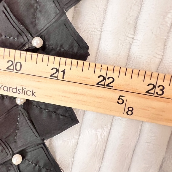 # A021 WHY DRESS BLACK , Hi-LO ROMANTIC 3D Diamond satin patches, pearls - Picture 9 of 12